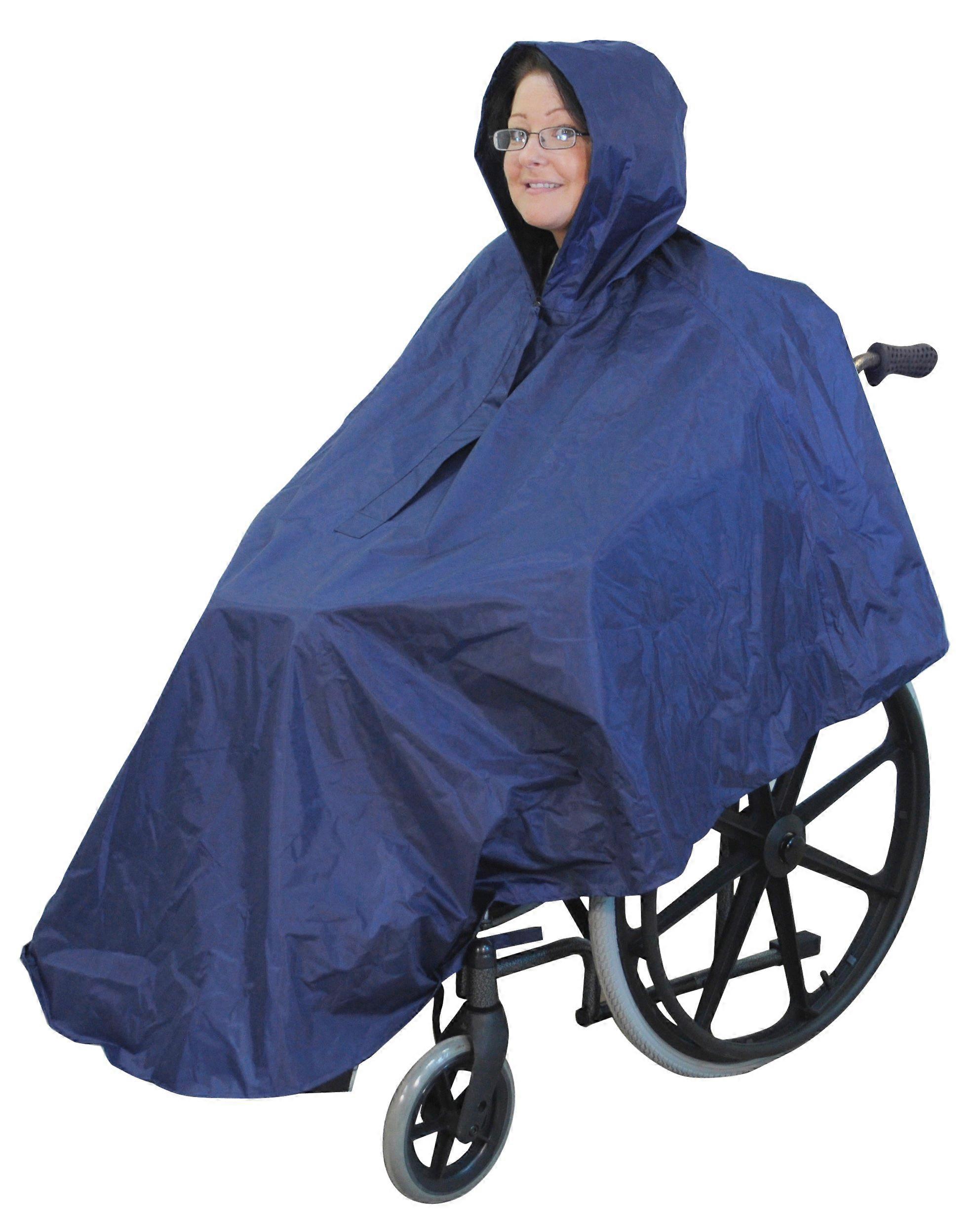 Waterproof Wheelchair Mac Cape Poncho with Hood for Adults, Lightweight, Durable Material, Universal Fit