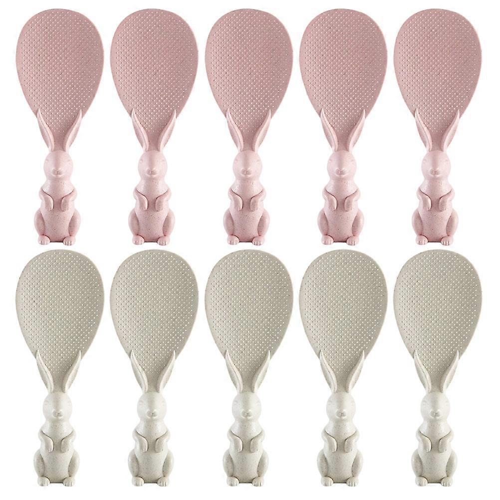 Ergonomic Rice Spoon Rice Spoons for Dining Halls Made of Non Stick and Material 10Pcs