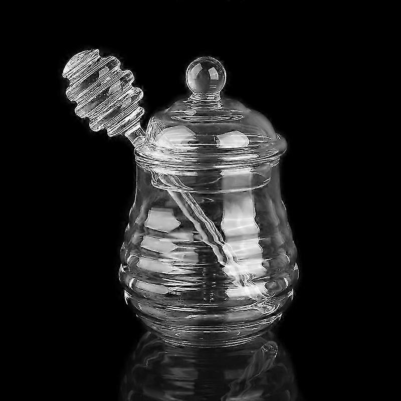 Honey Jar With Dropper And Lid Glass Beehive Honey Pot For Home Kitchen SZRH A-DS