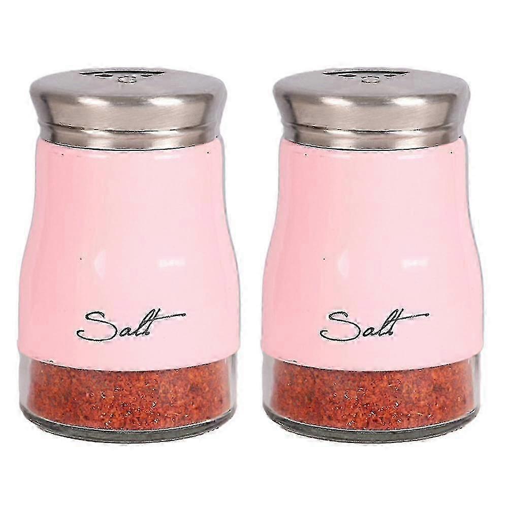 Salt and Pepper Shakers Set, Glass with Cute Design