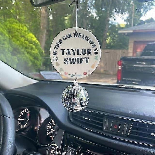 Car Air Freshener for Swiftie, Cute Taylor Disco Ball Ornaments, Car Unscented Air Freshener Mirror Hanging Ornament Accessory
