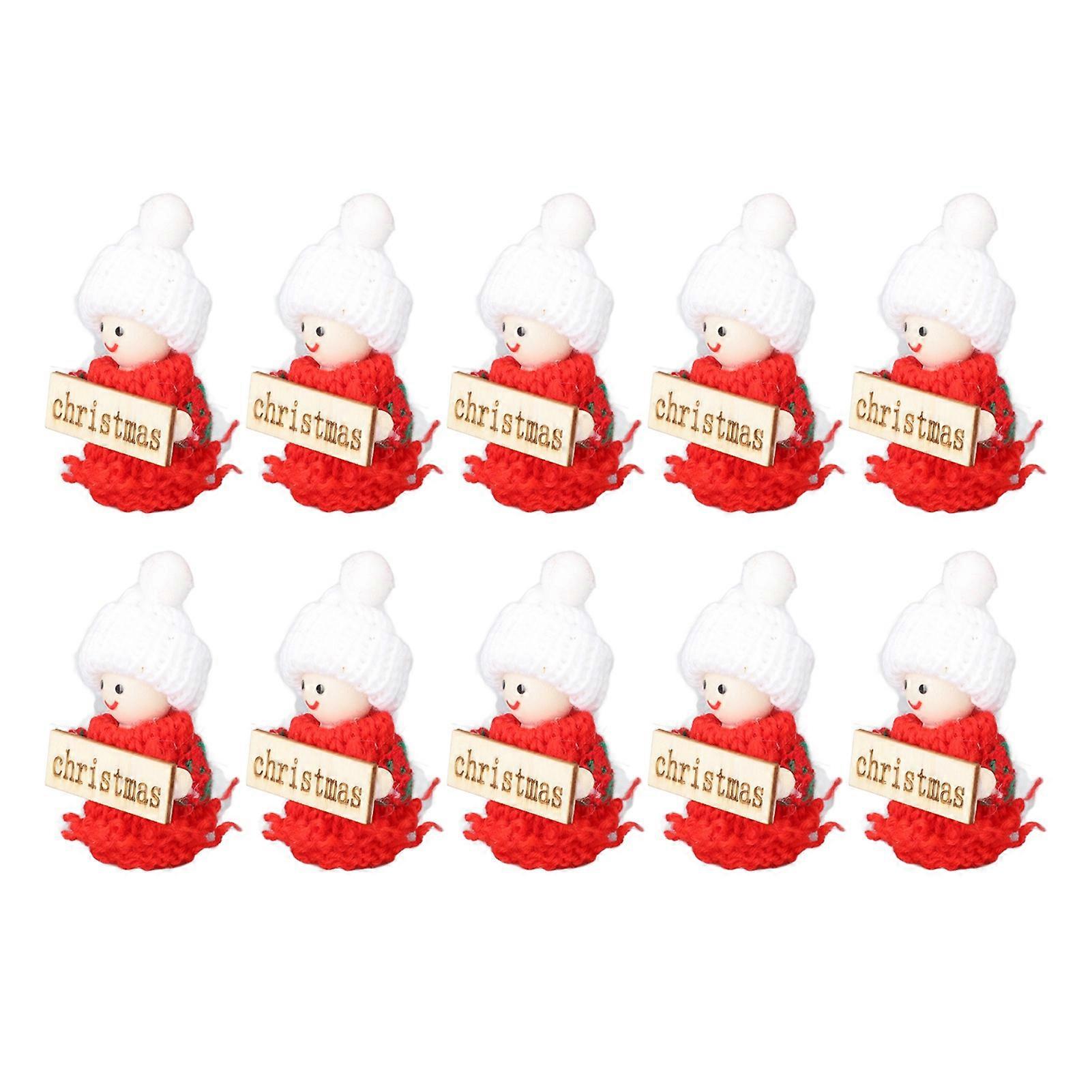 GPB 10Pcs Miniature Dollhouse Figures Mini People Dolls Christmas Decoration Accessories
