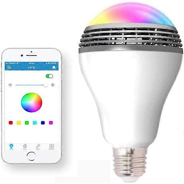 Bluetooth Light Bulbs with Speaker, Wireless E27 Smart LED Bulb with RGB Color Changing / Music Player / Smartphone App Controlled