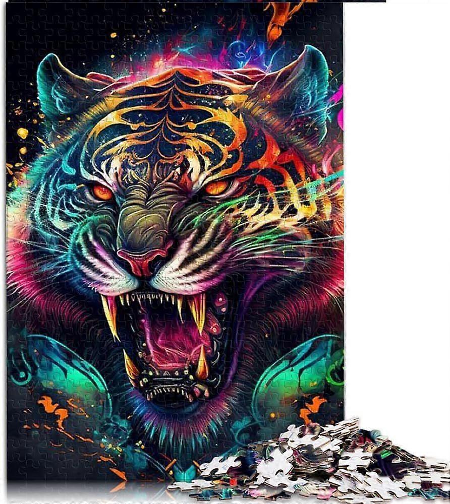 1000/500/300 قطعة بانوراما لعبة اللغز النمر للبالغين الأطفال ألغاز الورق المقوى لغز لمحبي الصيف PTPT 3415