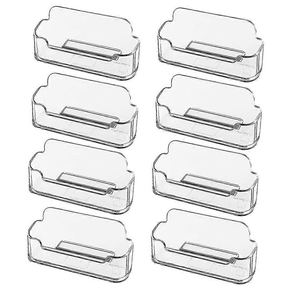 8 Pack Supporto per biglietti da visita per scrivania, supporto per biglietti da visita in acrilico trasparente, display per biglietti da visita