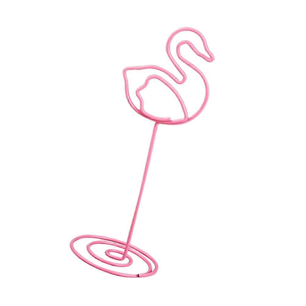 12Pcs Flamingo Shape Photo Holders Table Number Stands For Wedding Anniversaries Office Use Decorated In Pink