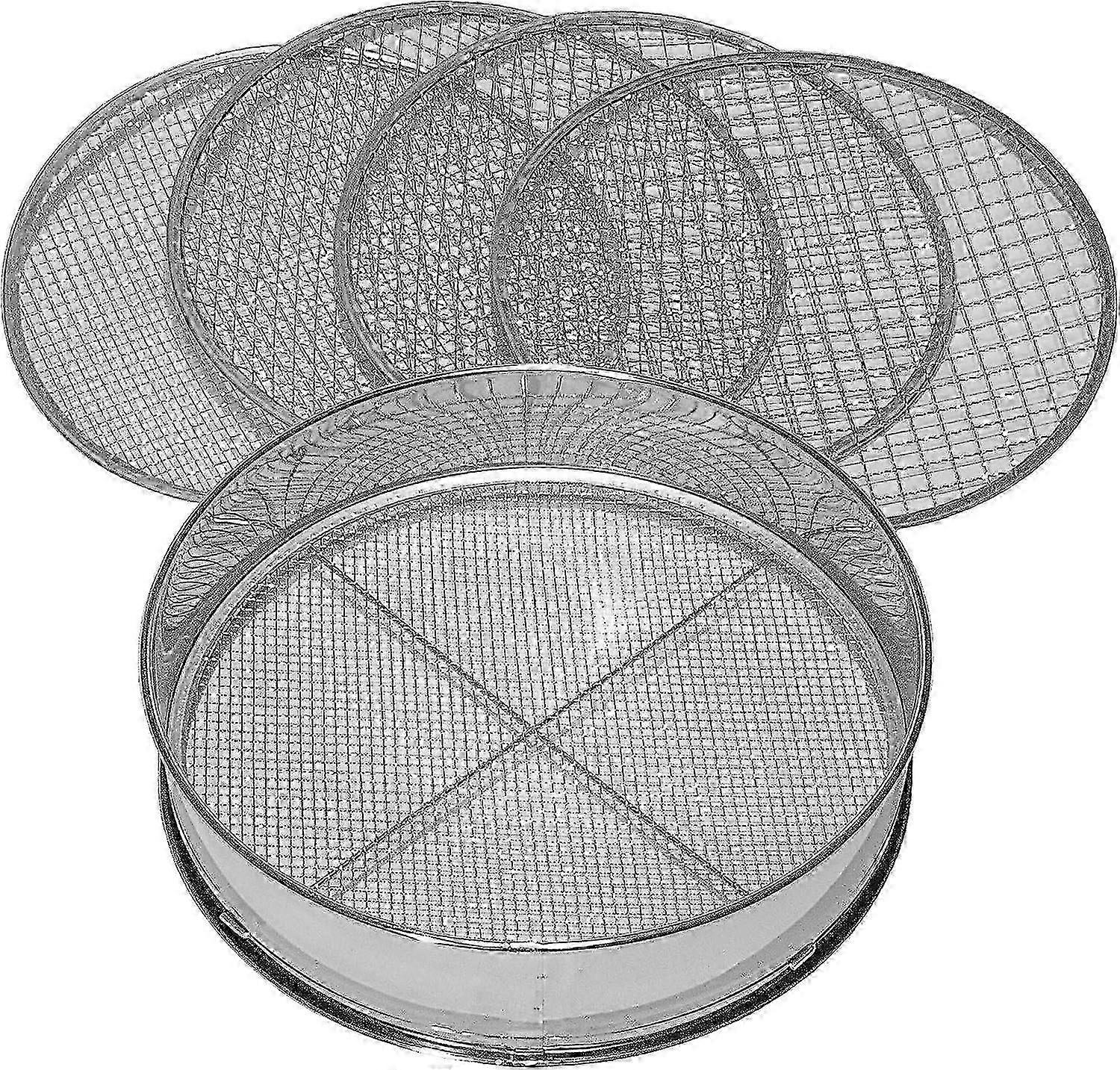 Filtro de metal redondo de 30cm para cascalho de areia com 5 inserções intercambiáveis