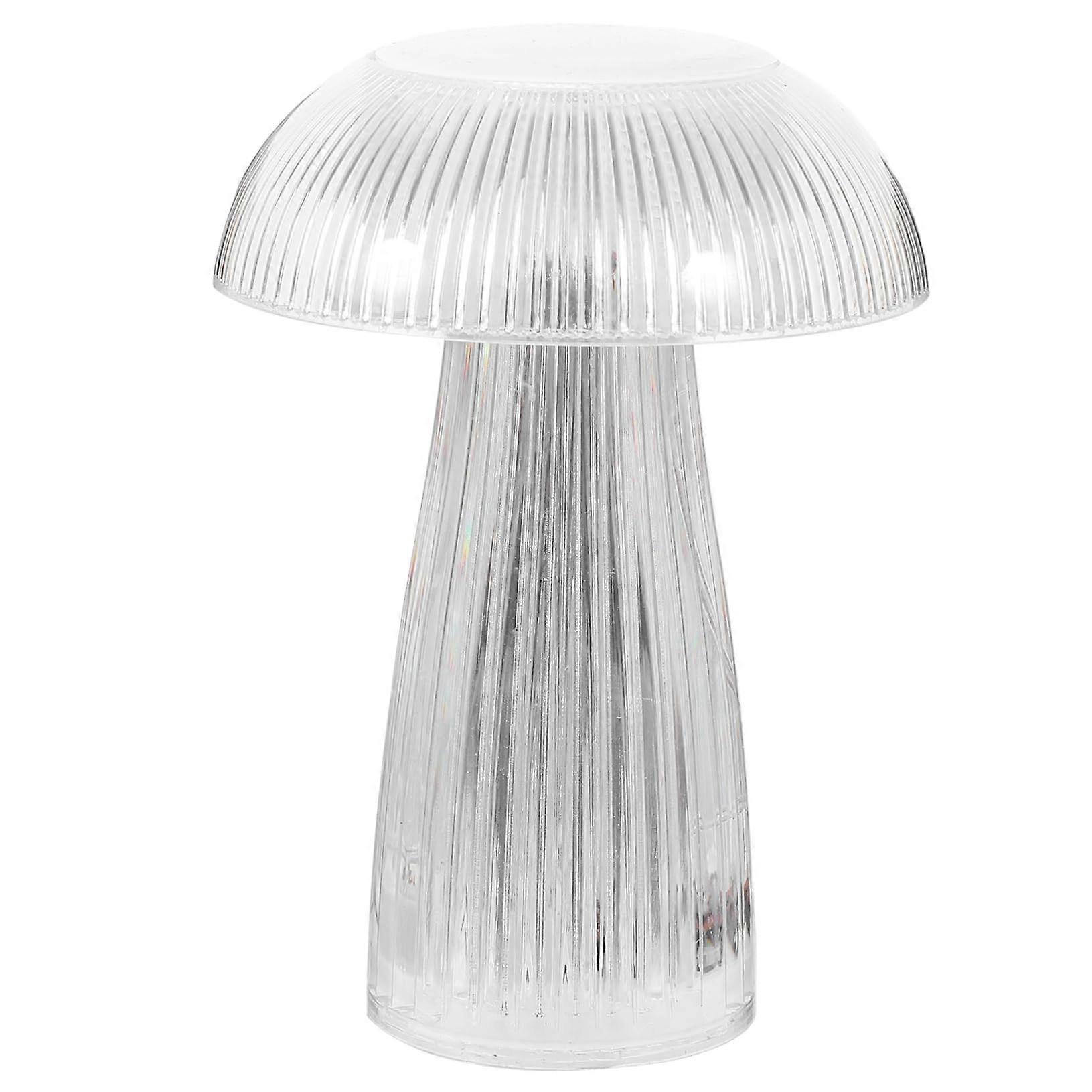 0.5W Transparent LED Nightstand Lamp Jellyfish Mushroom Design Dimmable Warm Light Bedroom Table Lamp Energy Efficient