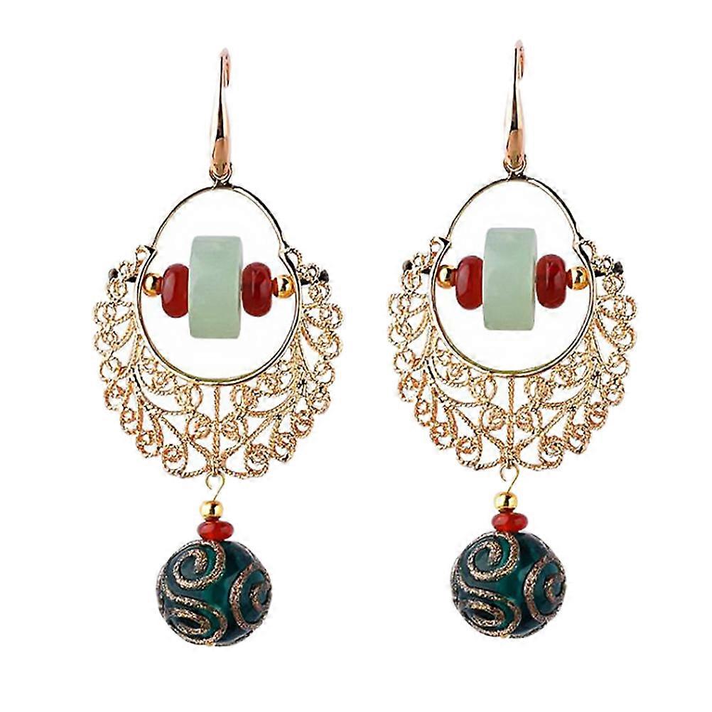 Chinese Style Earring Hollow Ear Accessory for Decoration Use 1Pair