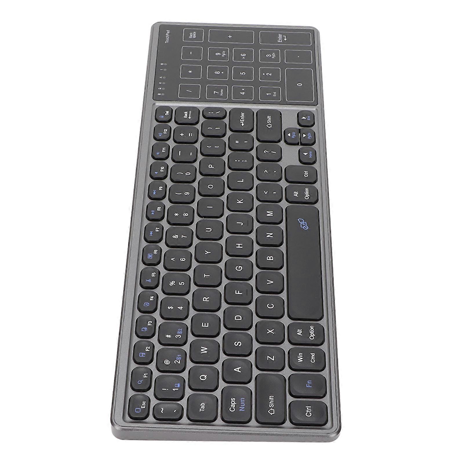 Wireless 78-Key Touchpad Keyboard with 500mAh Battery Gray