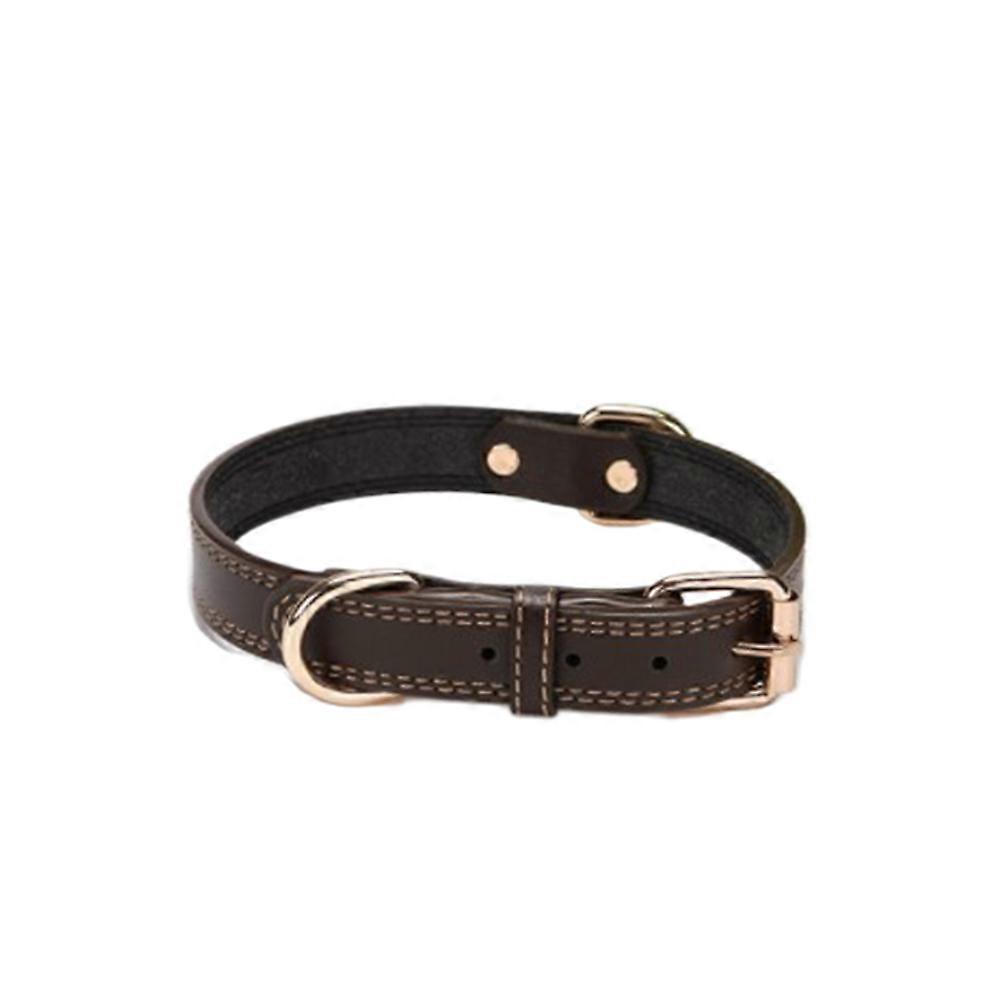 Coffee Lightweight Adjustable Dog Collar for Pet Use Durable and Attractive Design Large Size
