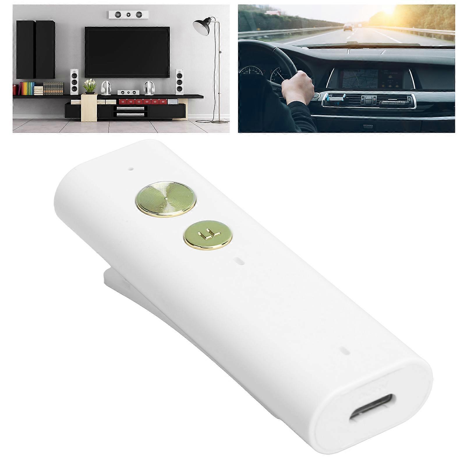 Car Bluetooth 5.1 Adapter Portable Audio Receiver with 110mAh Battery