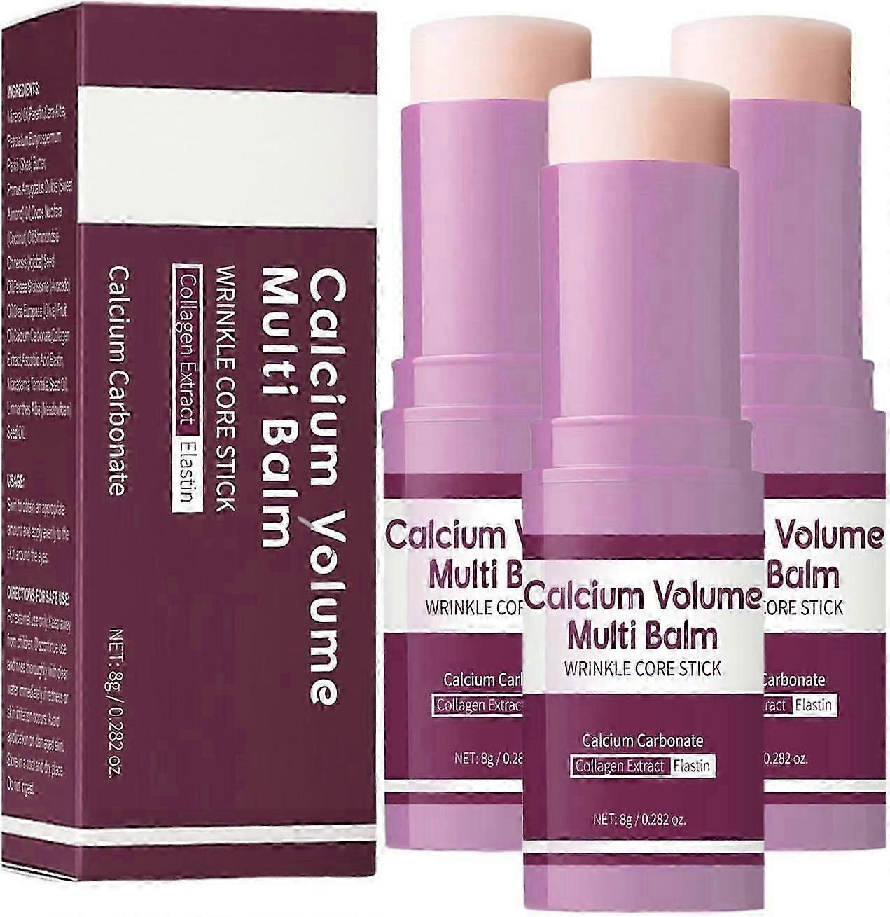 Calcium Multi Balm, Calcium Volume Multi Balm, Wrinkle Core Stick, Collagen Moisturing Serum Stick, Anti-aging, Hydrating, Firming Skin, Suitable for