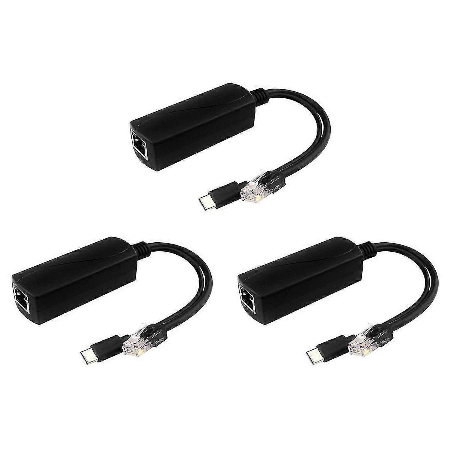 Gigabit POE Splitter 5V3A 1000Mbps Type-C Power over Ethernet
