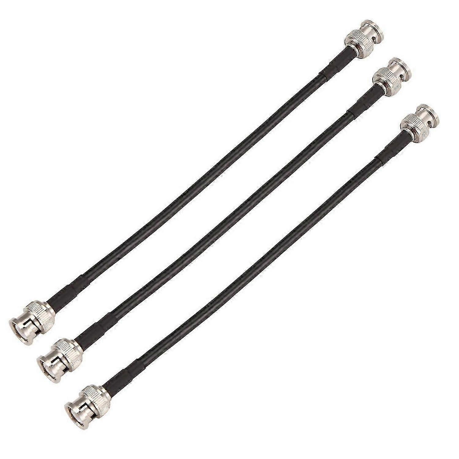 RG58 BNC Male Plug to BNC Male Plug Crimp Connector Coax Jumper Cable Wire Oscilloscope Signal Line 0.2M