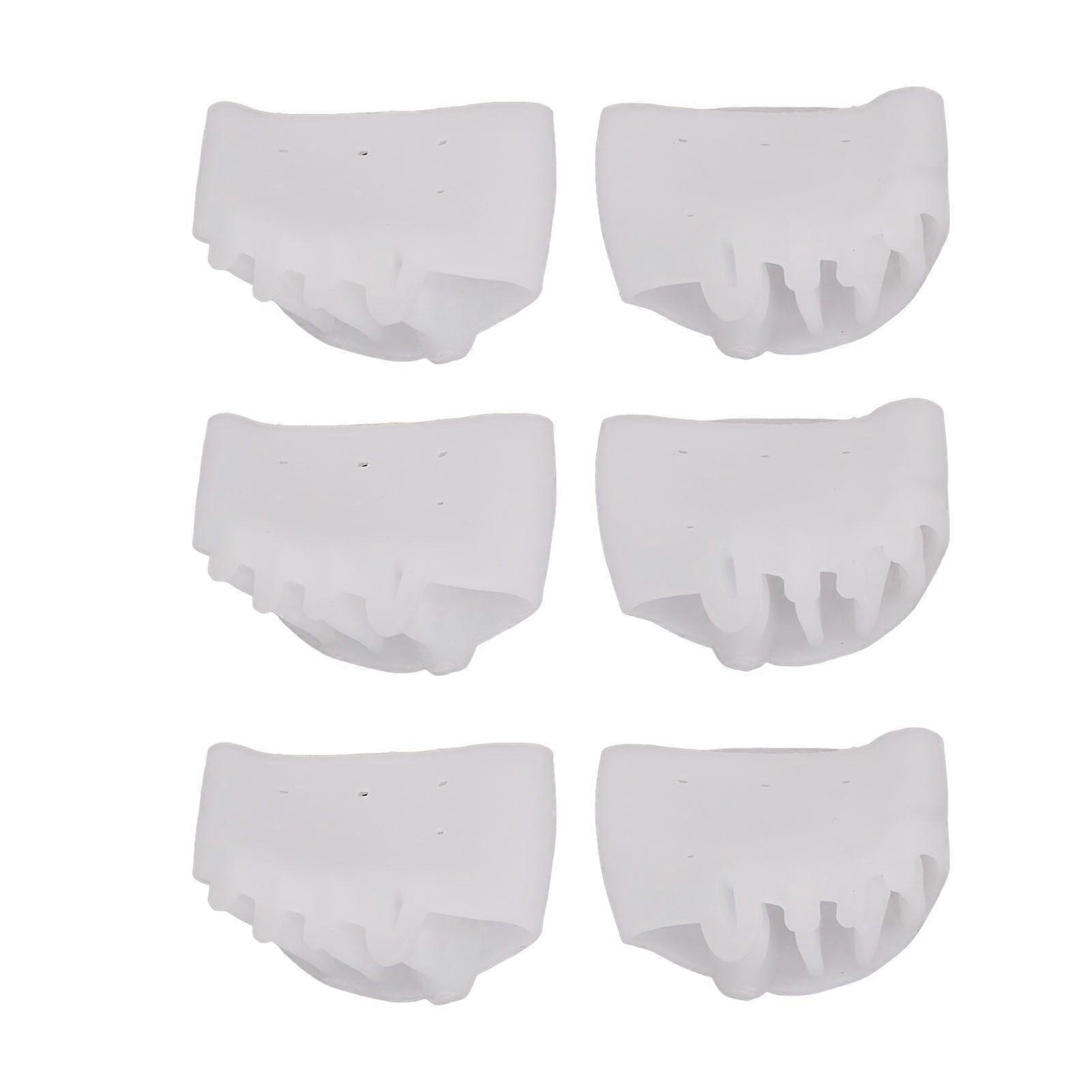3 Pairs Toe Separator Breathable Holes Relieve Swelling Fatigue Soft Silicone Toes Spacer