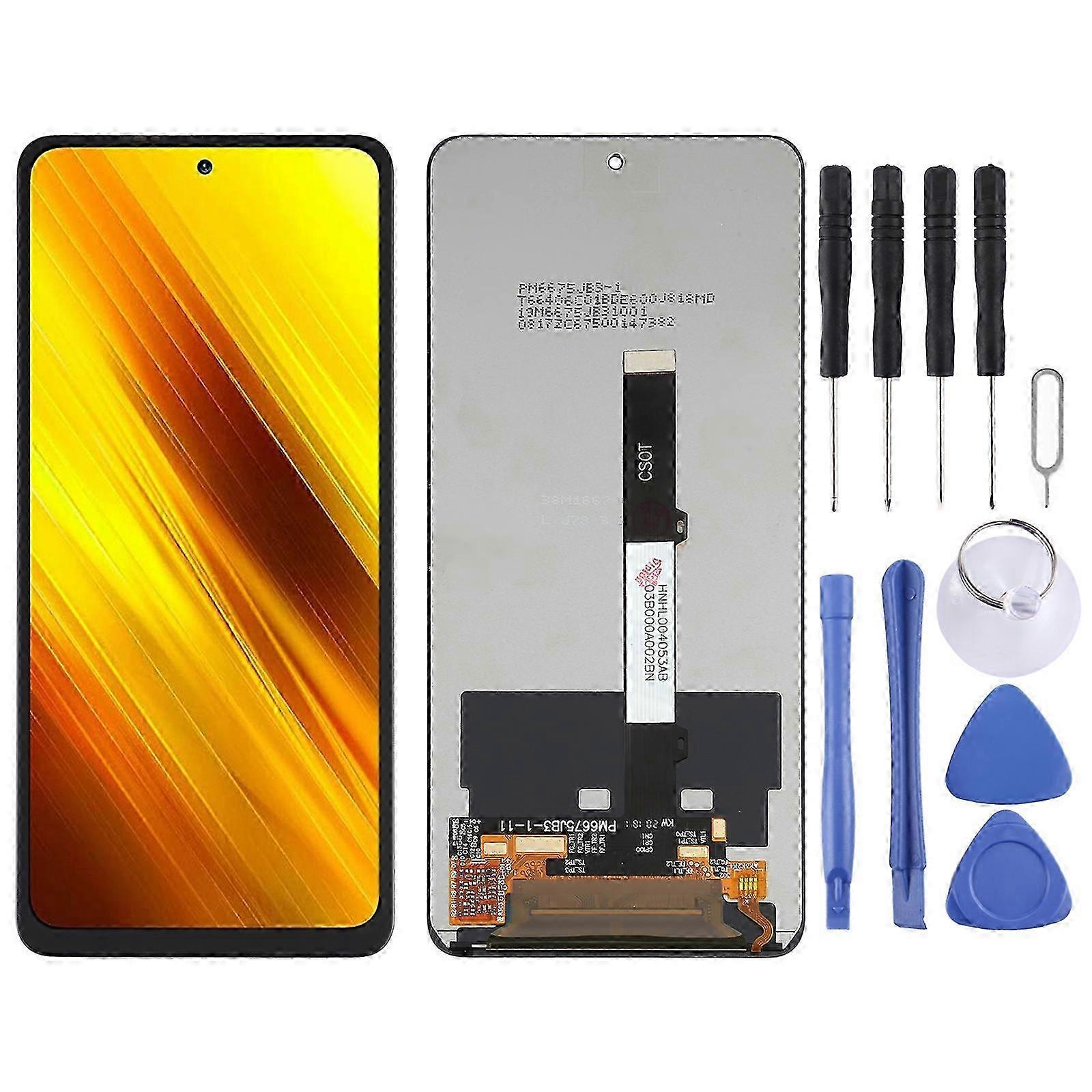 Display + Digitizer Assembly, Compatible with Xiaomi Poco X3/Redmi Note 9 Pro 5G, Fully Adapted