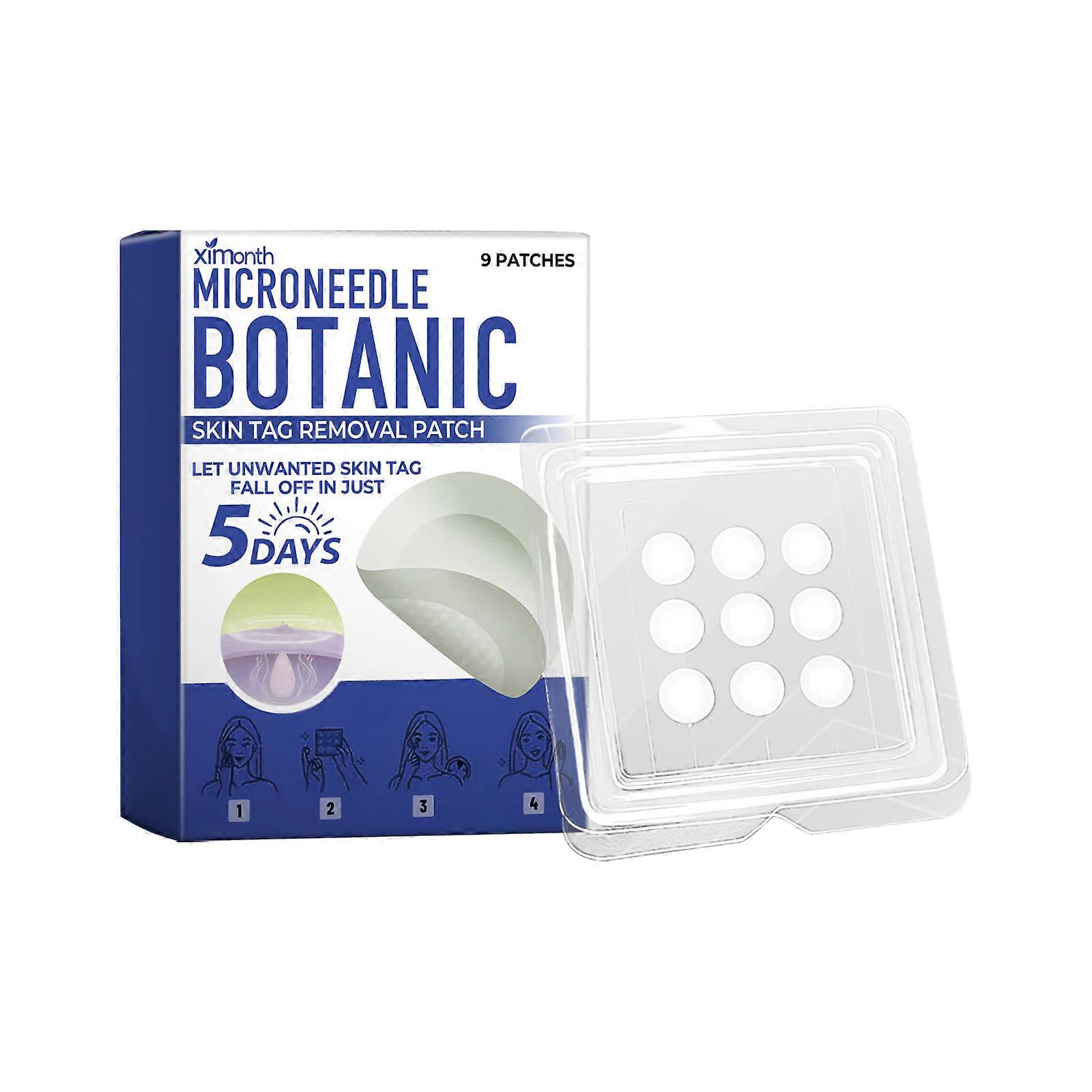 Microneedles Patch Botanique d’Élimination des Appendices Cutanés, Patch Cutané pour l’Élimination des Acrochordons, Pansement Anti-Acné Pour Tous Types de Peaux