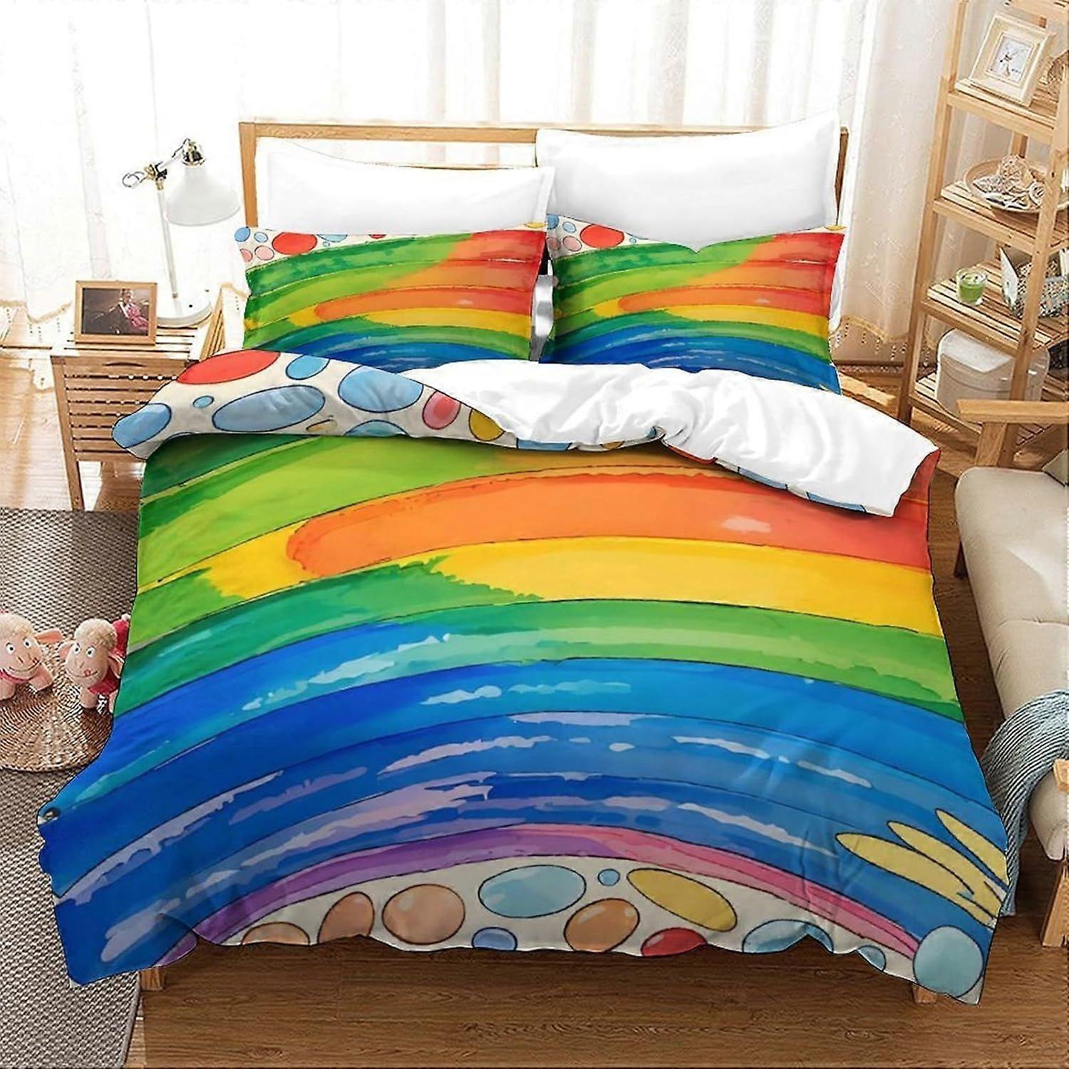 Animation Duvet Cover Sets 3 PCS Hotel Quality Quilt Cover Bedding Bed Covers with Pillowcases with Zipper Closure Ultra Soft Hypoallergenic Microfibe
