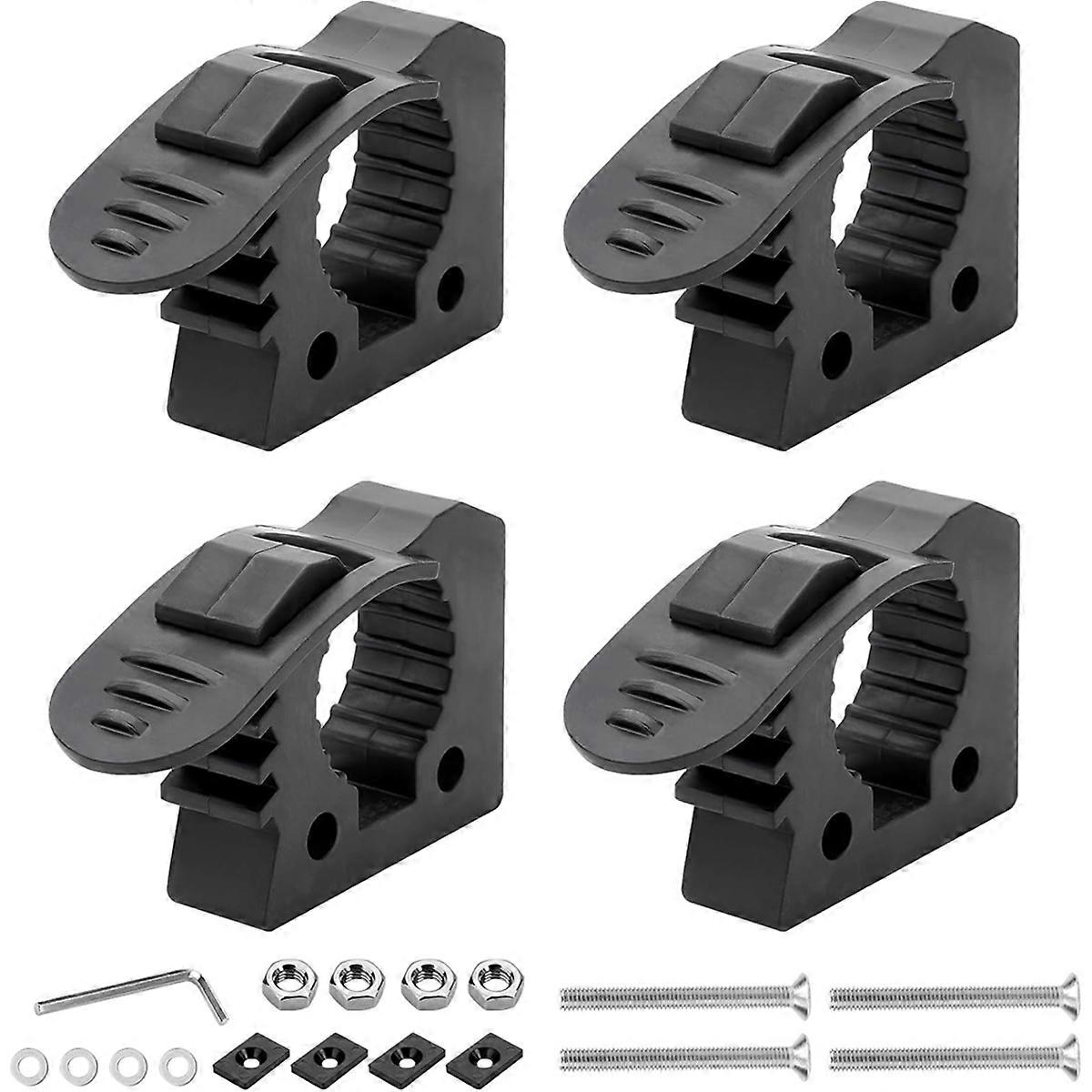 4Pcs Quick Release Rubber Clamp Mount Kit Fits 1-1/7inch to 1-3/7inch Diameter Tool Handles for Trucks UTV ATV