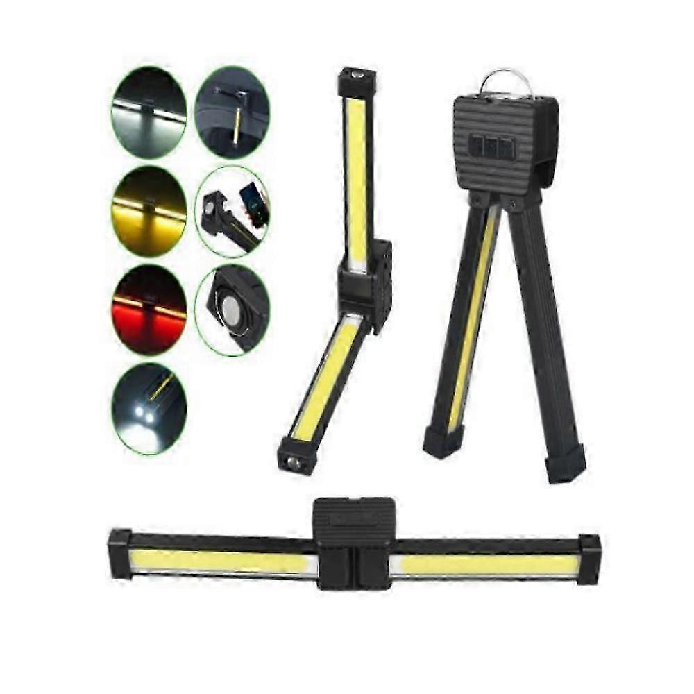 Gym Lamp for Posing,7th Gear Dimming,Portable Magnet LED Flashlight with Hanging Hook,Handheld USB Rechargeable Worklight