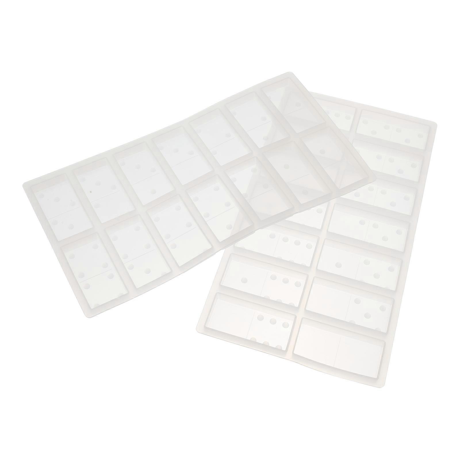 DIY Silicone Mould Domino Epoxy Mold for 2Pcs Silicone Game Molds
