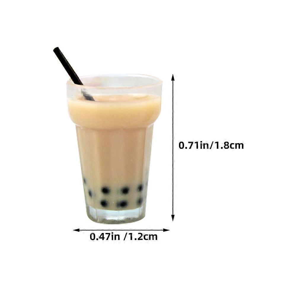 Milk Tea Miniature Doll House Beverage Model for Display 3Pcs Set