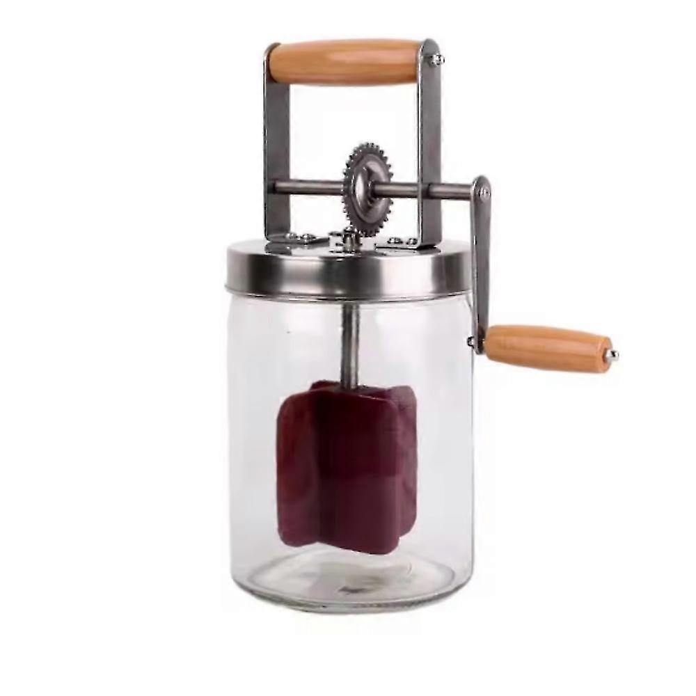 1500ml baratte à beurre en verre transparent silic maison machine à beurre