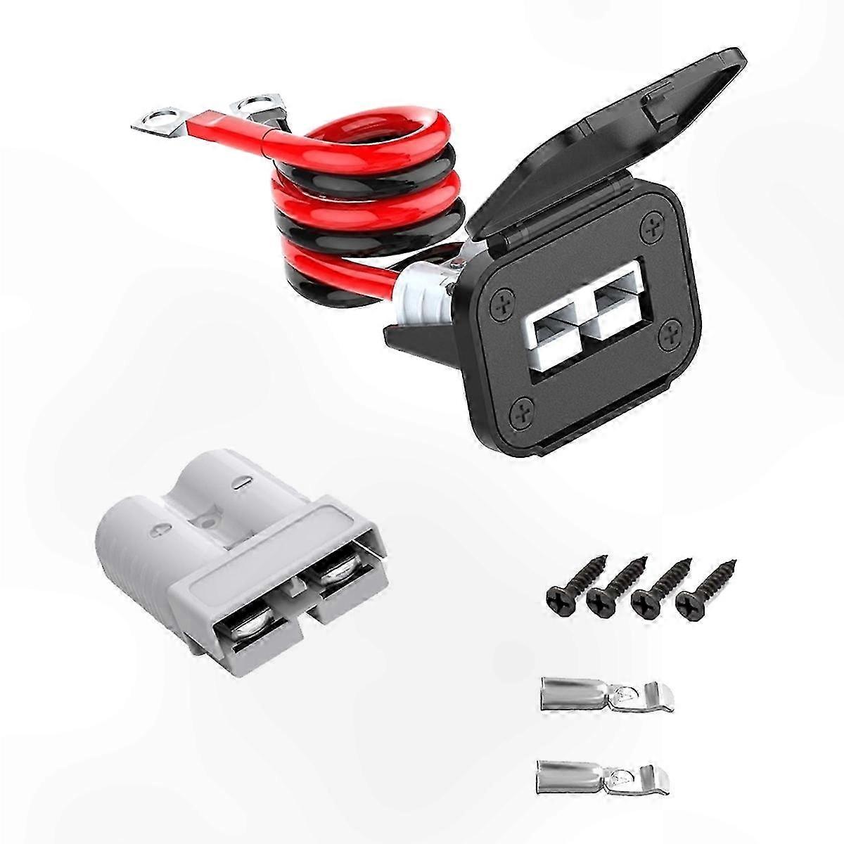 50A Anderson Style Quick Connect Disconnect with 1.64ft Cable for Battery Power Connection 8AWG