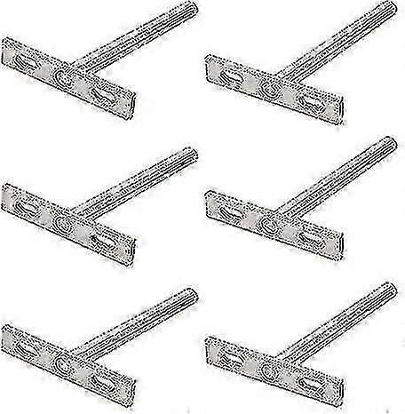 6pcs Concealed Shelf Support Floating Shelf Brackets T Brackets Fixings Hardware For Any Type Of Shelf And Wall Decoration(3)