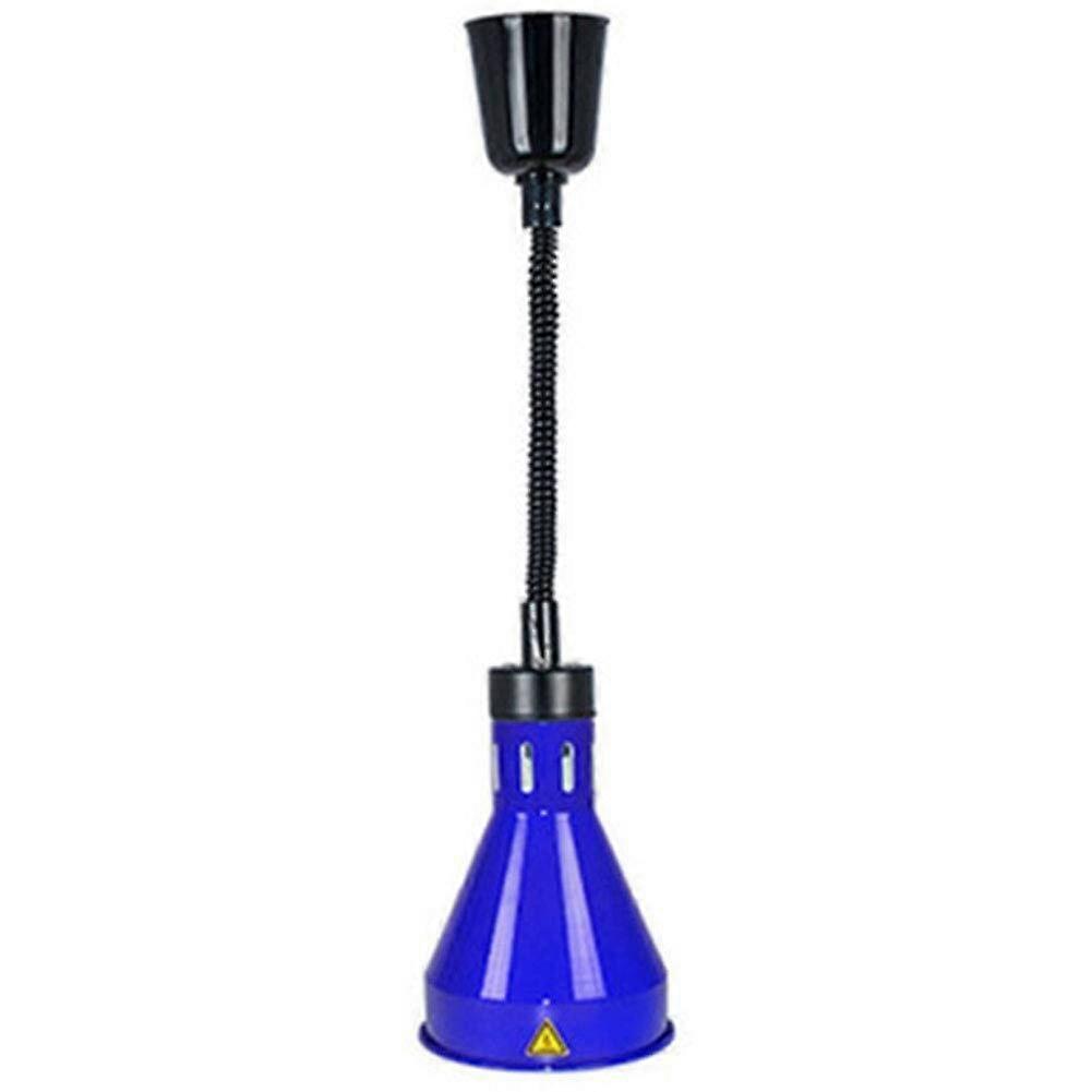Food Heating Lamp Single Head Down Buffet Chandelier for Pizza Display, Decompressive Design, Blue Color