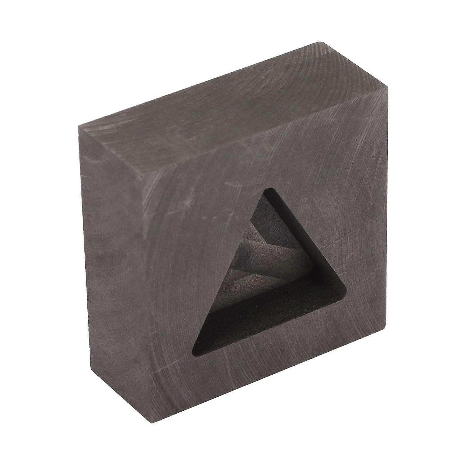 Triangular Graphite Ingot Mold Thermal Stability Multifunctional Graphite Crucible Mould for Casting 90g Gold 10g Silver