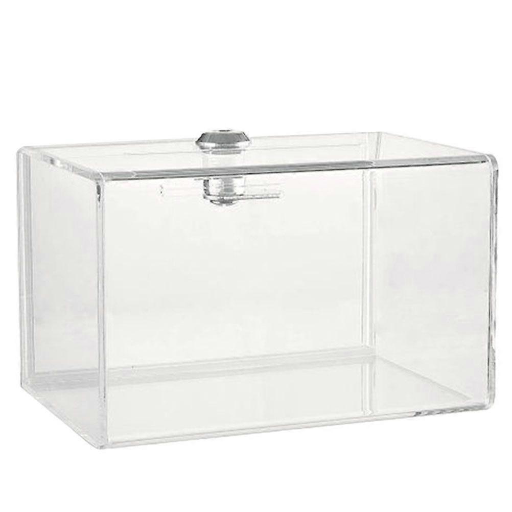 Transparent Donation Box Suggestion Box with Lock Complain Letter Box Donation Box