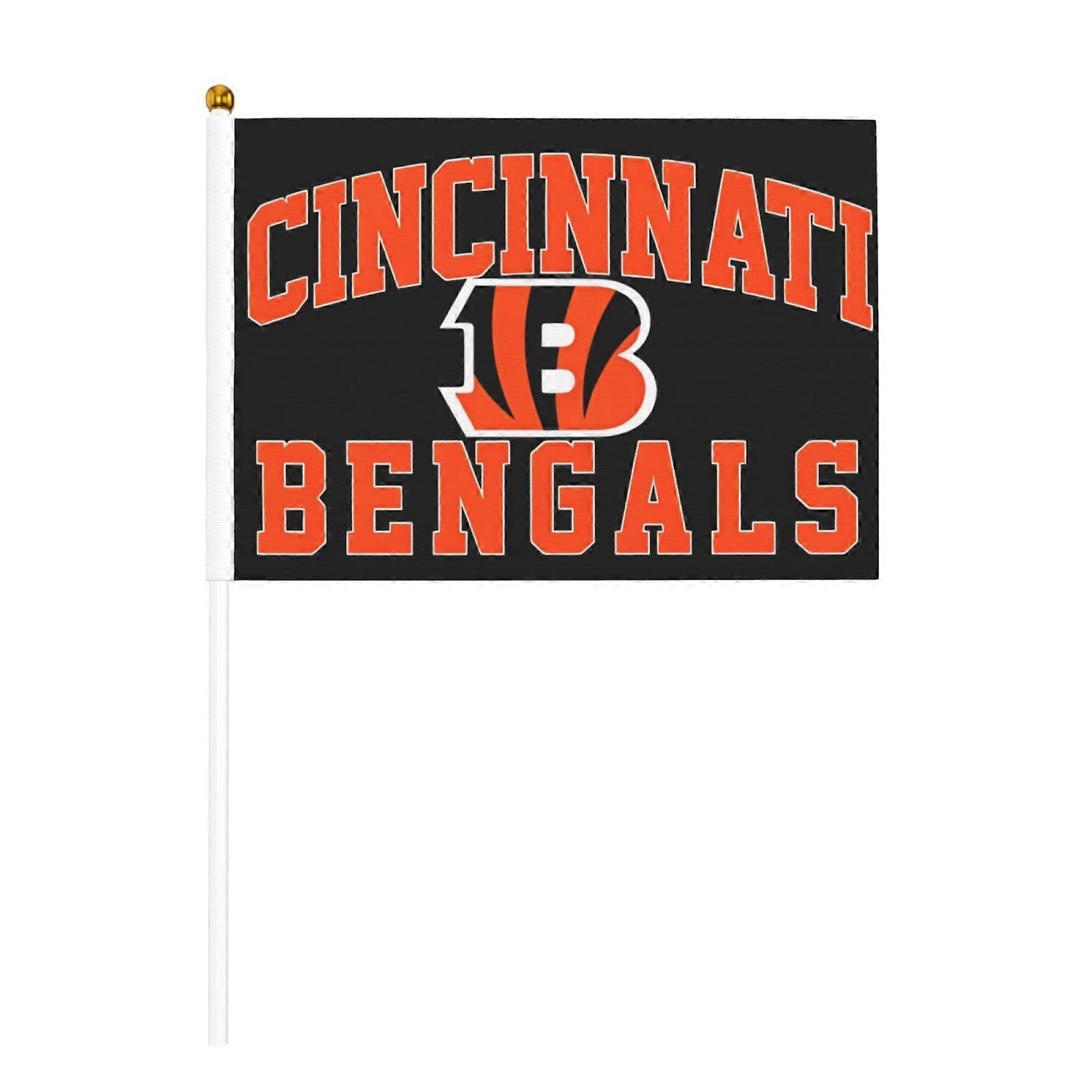 Bengals Team customized double_sided hand_waved flag mini flag audience flag 5.5x8.2in (multiple packs)
