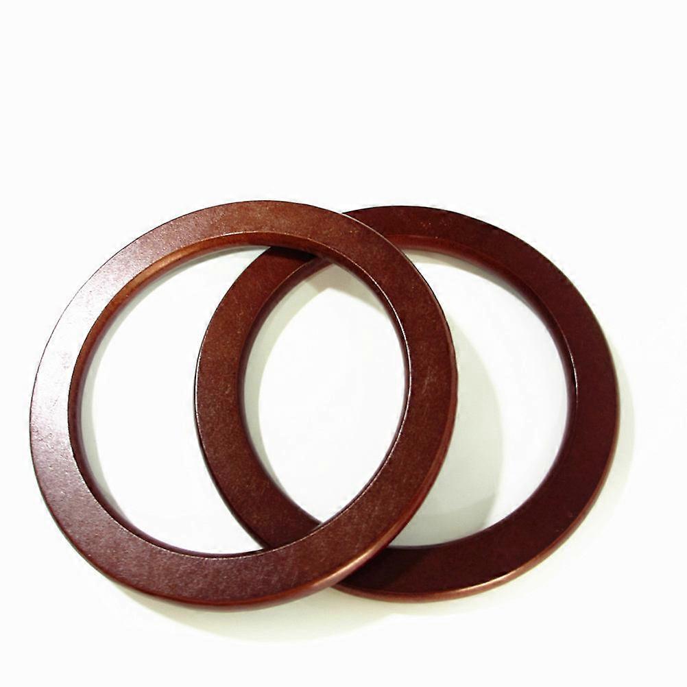 Coffee Color Wood Circles DIY Accessories for Bag Making 18Pcs