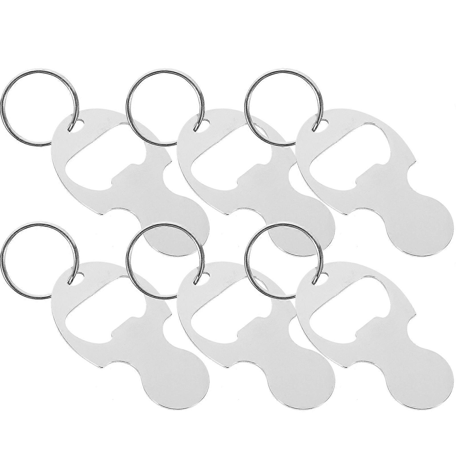 Alloy Shopping Trolley Tokens Key Chain for Practical Use 18Pcs Silver