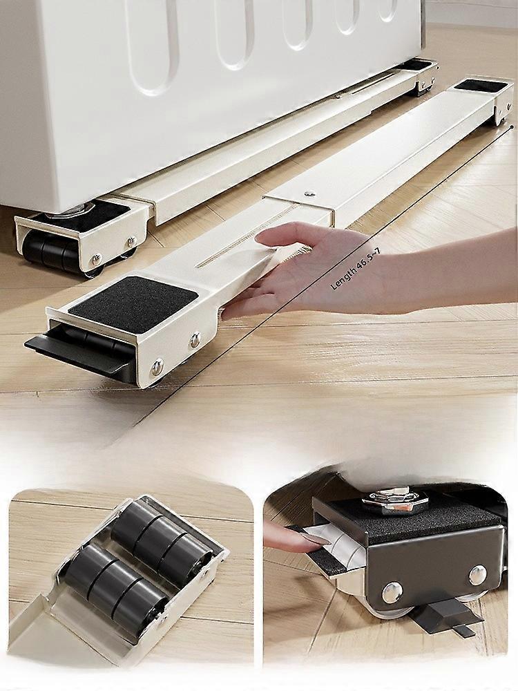 Adjustable oproof Waing hine Stand Frame with Casters Refrigerator Storage Ra Non-deformable Exble Metal