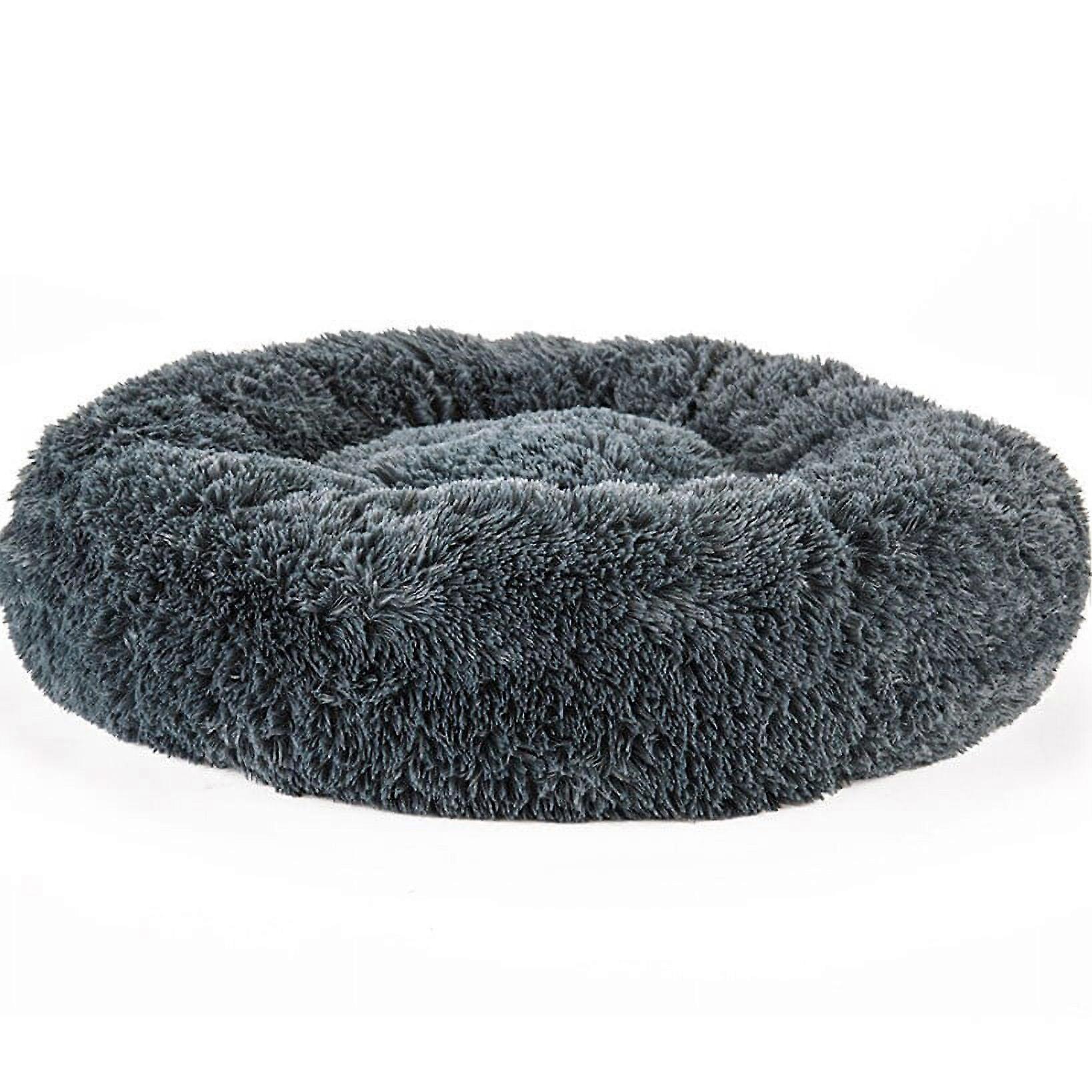 Plush Donut Pet Beds - Slate Gray