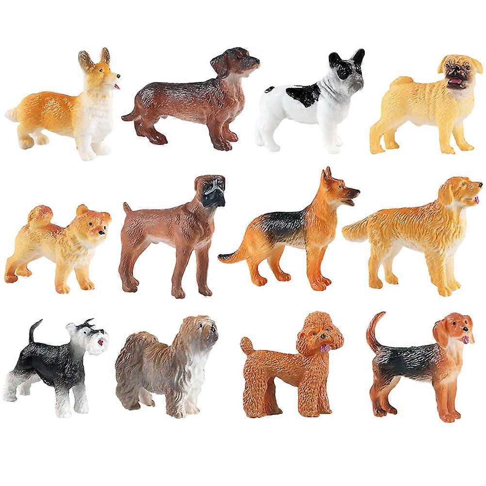 Assorted Resin Dog Figure Toys for Creative Play and Learning 60Pcs