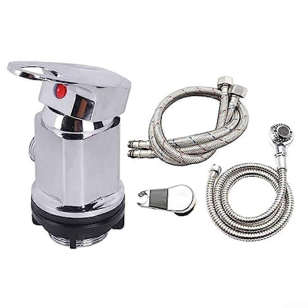 Handheld Shower Mixer Faucet Set Zinc Alloy Construction Gentle Water Flow For Shampooing Basins
