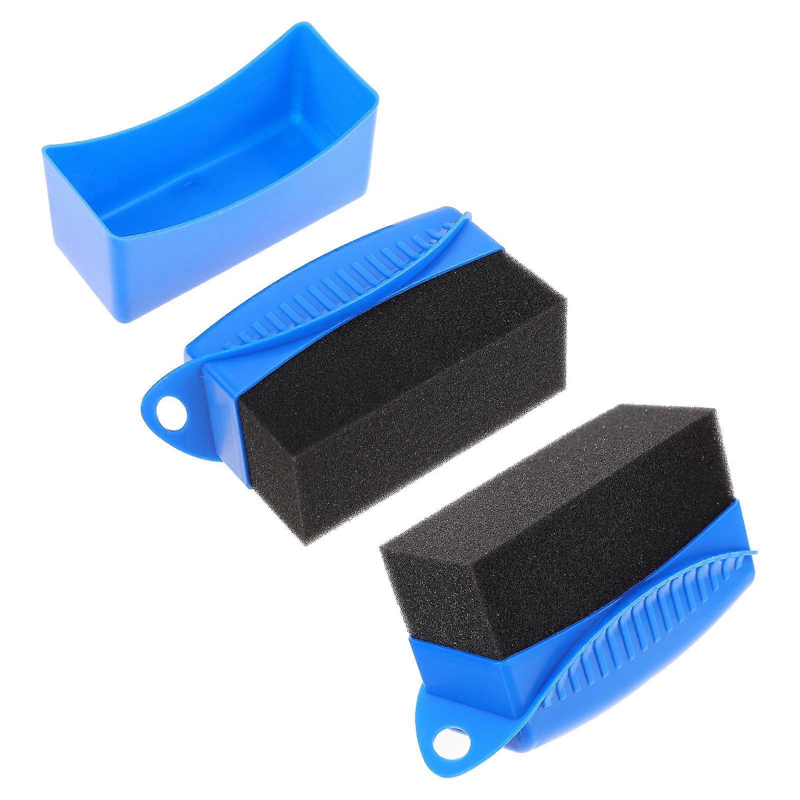 Wheel Brush Car Tire Waxing Tool for Polishing 2Pcs Sponge Application