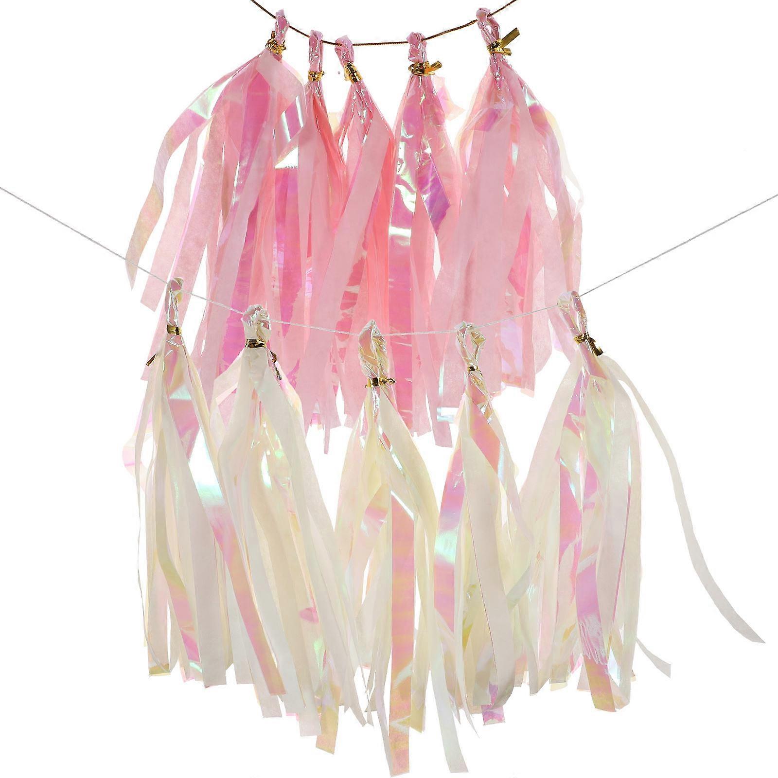Tassel Garland 8 Sets Hanging Decor For Wedding Baby Shower Valentine Assorted Color Atmosphere Enhancement