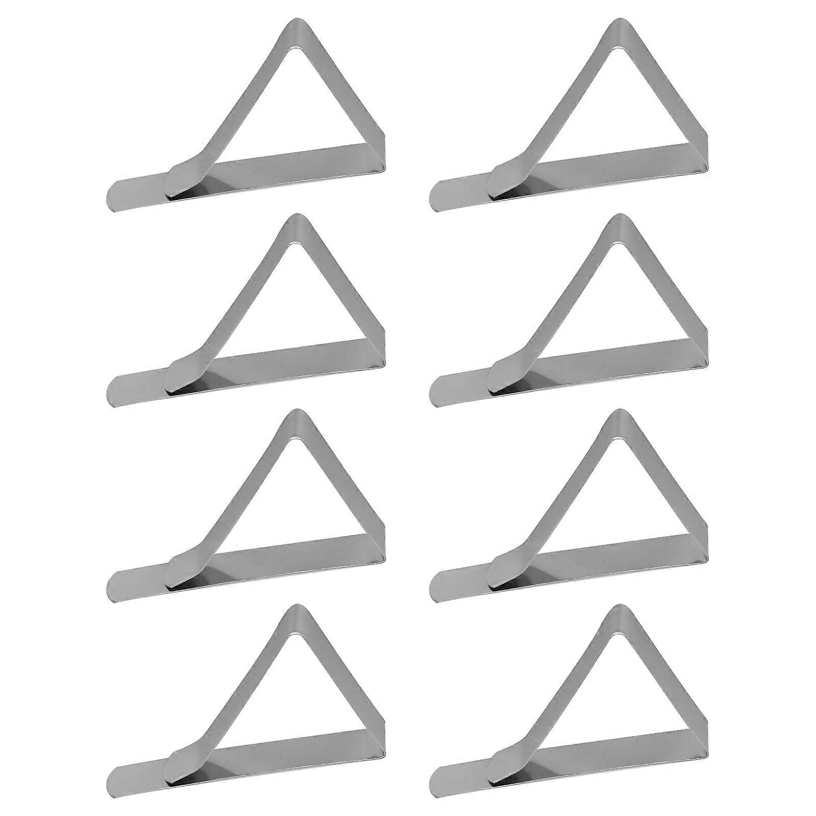 Tablecloth Clamps Stainless Steel Triangle Holders for Picnic Use 24Pcs