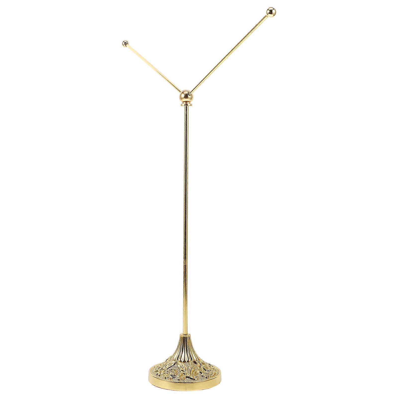 Office Desk Flag Pole Metal Holder with V-Shaped Base 2Pcs