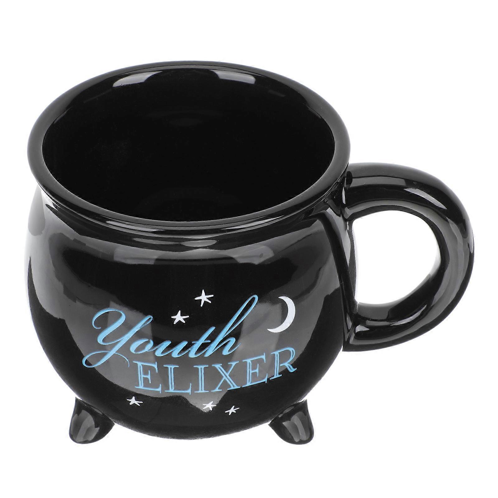 Black Ceramic Boiler Mug Halloween Mugs for Party Creative Drinking Cup