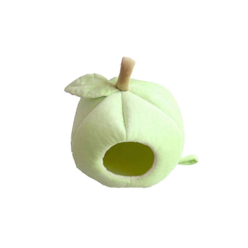 Hamster Warming Nest Mini Fruit Shaped Durable Washable Green 1Pack