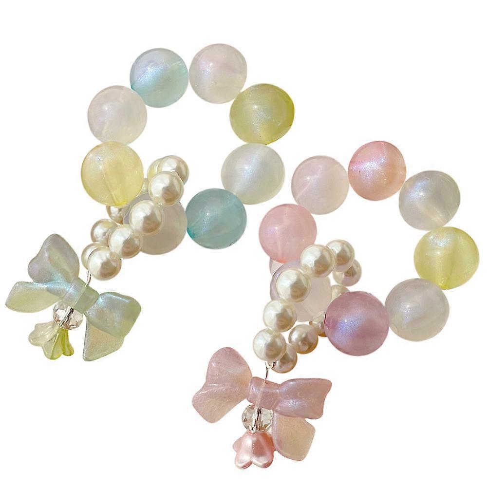 Multi Cellphone Wrist Straps Acrylic Beaded Charm Chains Daily Use for Women Prevent Phone from Falling 6Pcs