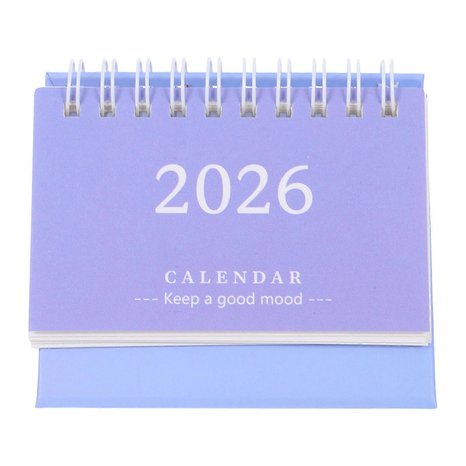 2026 Desk Calendar Lavender Mini for Monthly Desktop Use 4Pcs