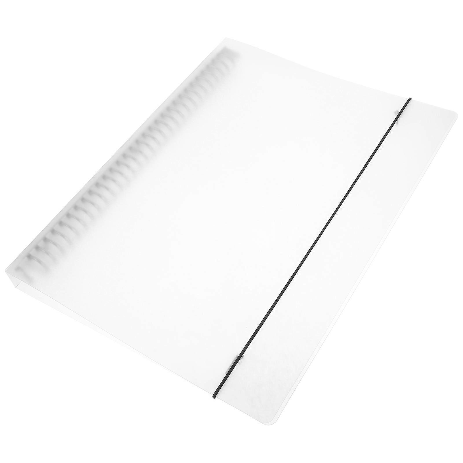 PP Binder Cover for Storage 4Pcs Transparent Loose Leaf Notebook Shell