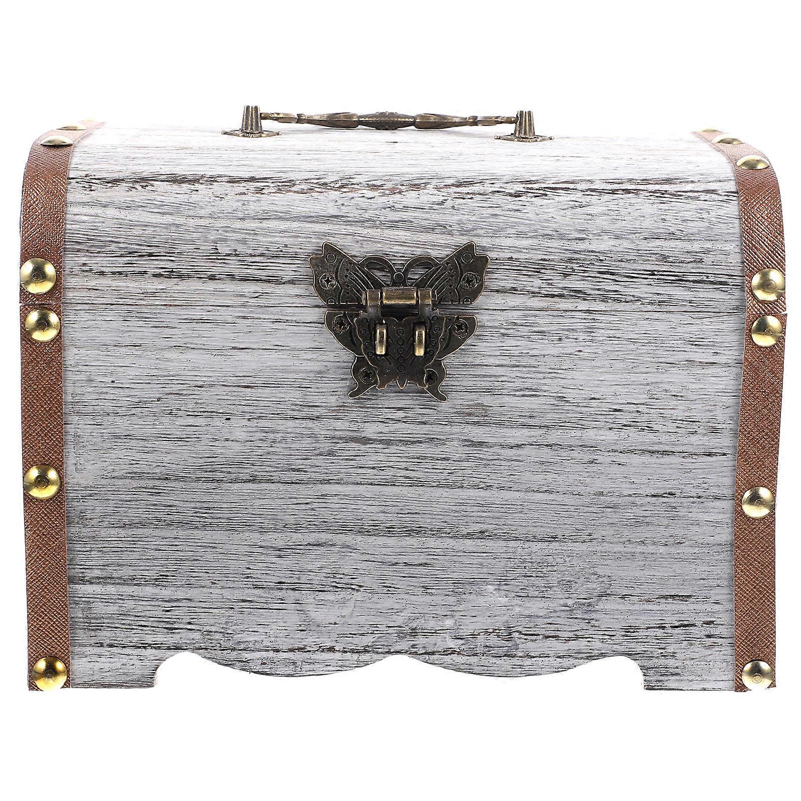 Jewelry Storage Box With Vintage Design Ideal For Home Use Made Of Wood Material With Practical Buckle Latch Easy To Open 3Pcs